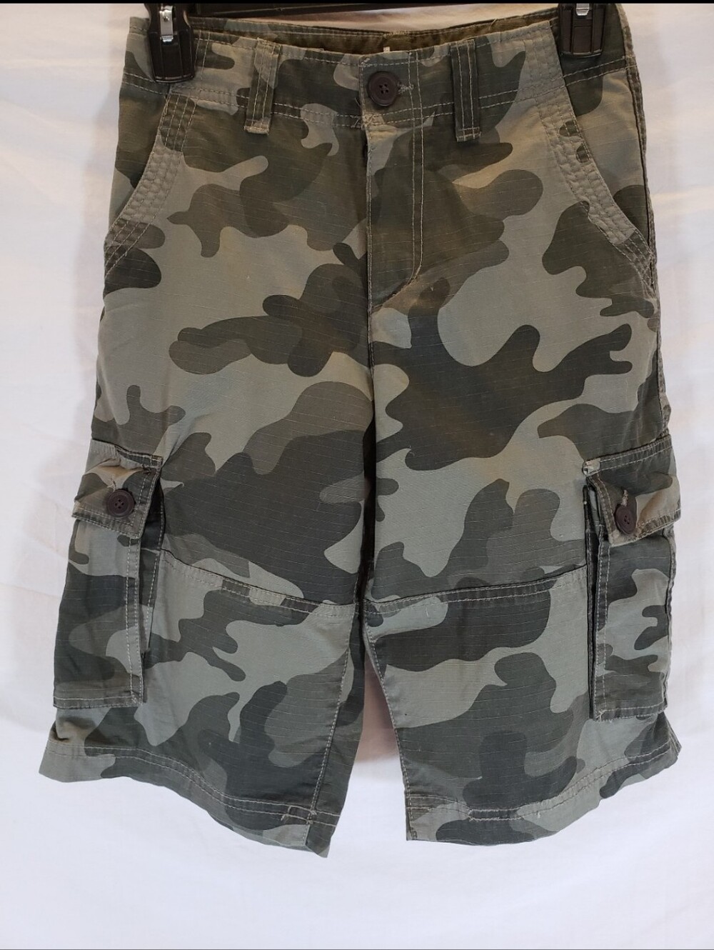 Urban Pipeline Boys Camo Green Cargo Shorts Sz 12